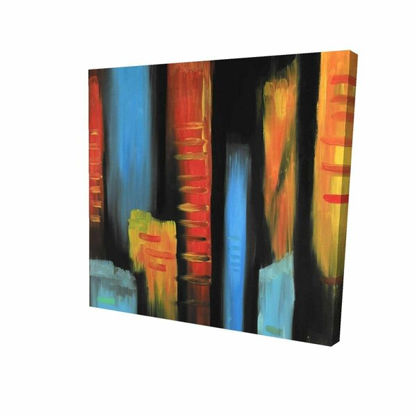 Fondo 12 x 12 in. Abstract & Colorful Tall Buildings-Print on Canvas FO2790132
